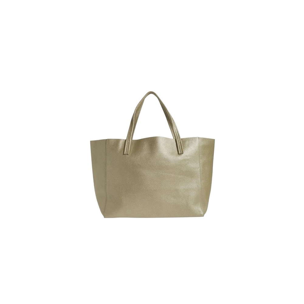 Kurt Geiger London Gold Extra-Large Metallic Slouchy Leather Tote Bag